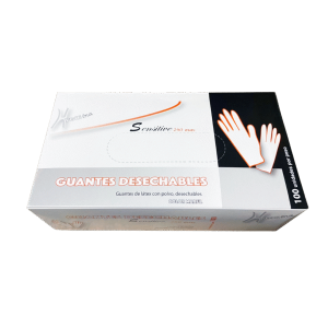 GUANTES HYGIEINA TALLA S DE LATEX BLANCO