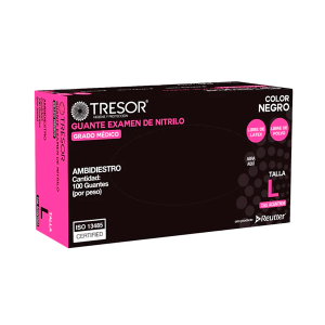 GUANTES TRESOR/REUTTER TALLA L DE NITRILO NEGRO