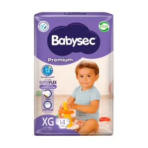 PAÑAL BABYSEC 14 UNIDADES TALLA XG PREMIUM