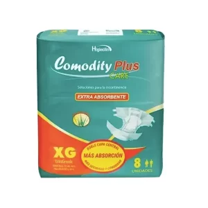 PAÑAL COMODITY HIGIECLIN 8 UNIDADES TALLA XG PLUS