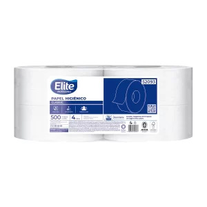 PAPEL HIGIENICO ELITE 4 ROLLOS X 500 METROS HOJA SIMPLE 52093