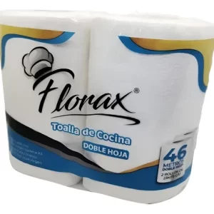 TOALLA DE PAPEL FLORAX MEGAROLLO 2 ROLLOS X 23 METROS