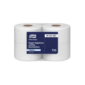 PAPEL HIGIENICO TORK 4 ROLLOS X 500MT HOJA SIMPLE HI55037 NUEVO