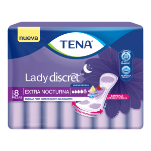 TOALLA HIGIENICA TENA LADY 8 UNIDADES NOCTURNA (76086)